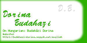 dorina budahazi business card