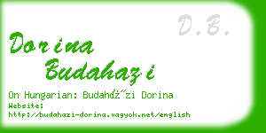 dorina budahazi business card